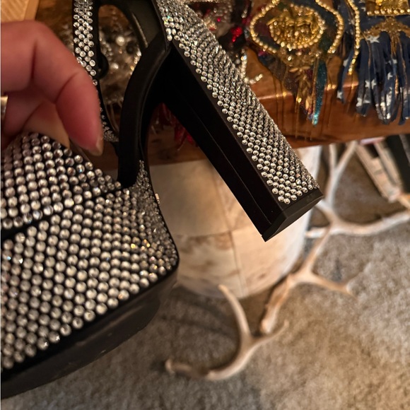 Glamorous Rhinestone Platform Sandals - Picture 4 of 6